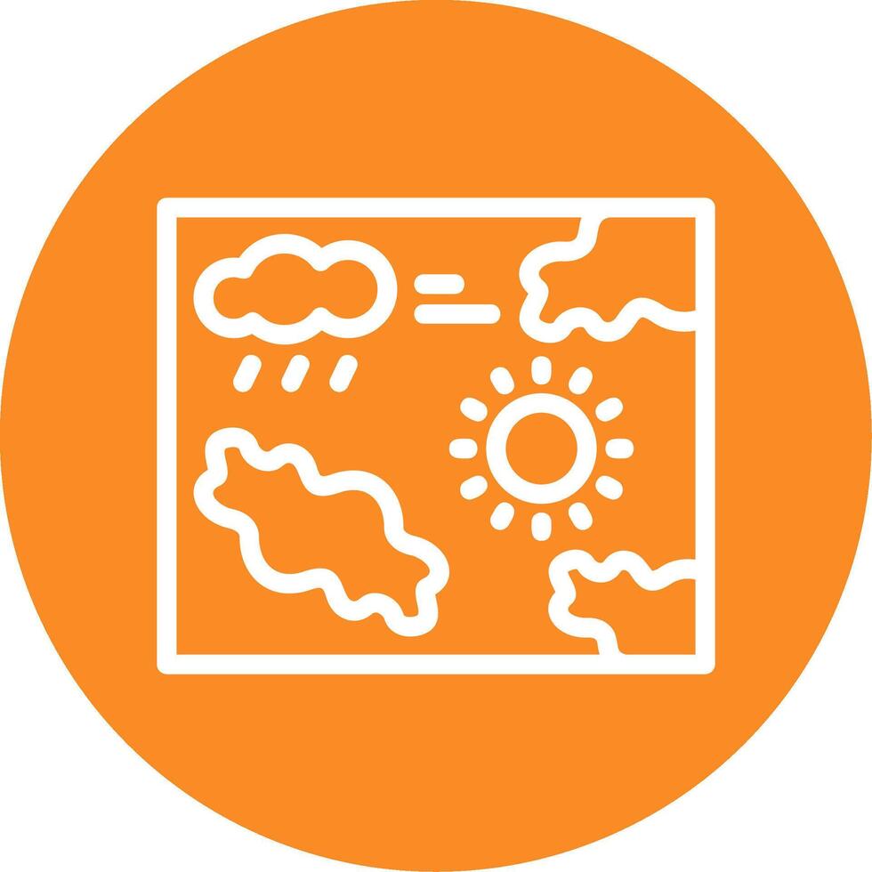 clima mapa esboço círculo ícone vetor