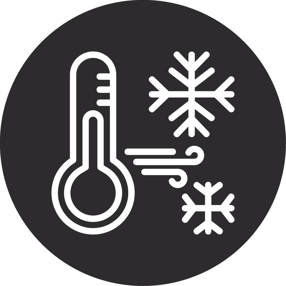 floco de neve com termômetro invertido ícone vetor