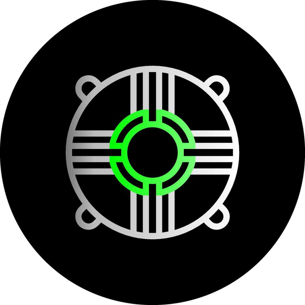 bóia salva-vidas dual gradiente círculo ícone vetor