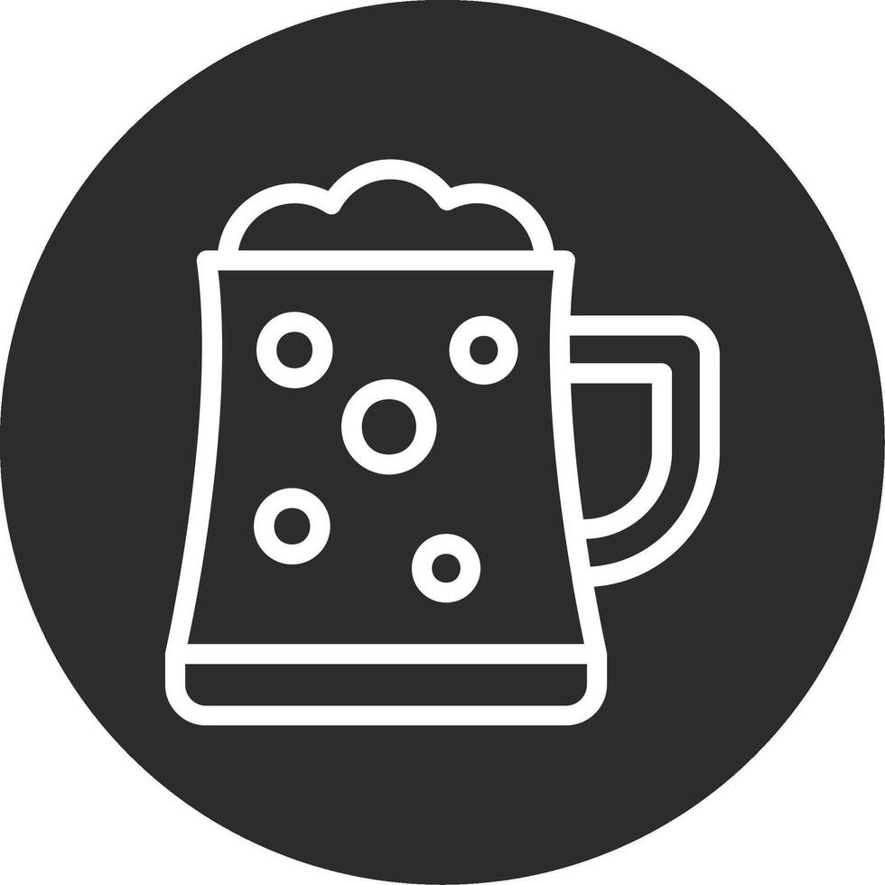 Cerveja caneca invertido ícone vetor