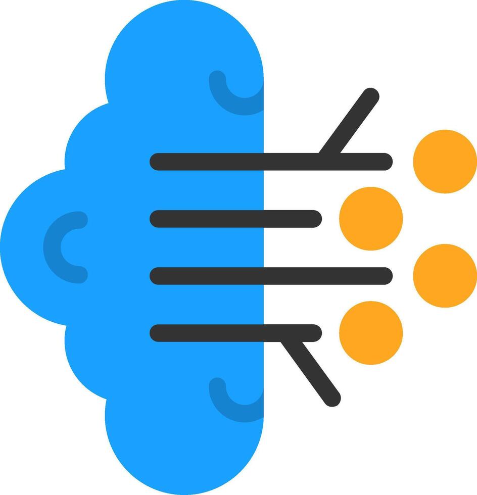 cérebro o circuito plano ícone vetor