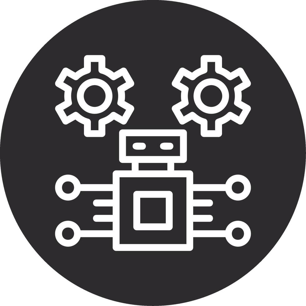 robótico processo automação invertido ícone vetor