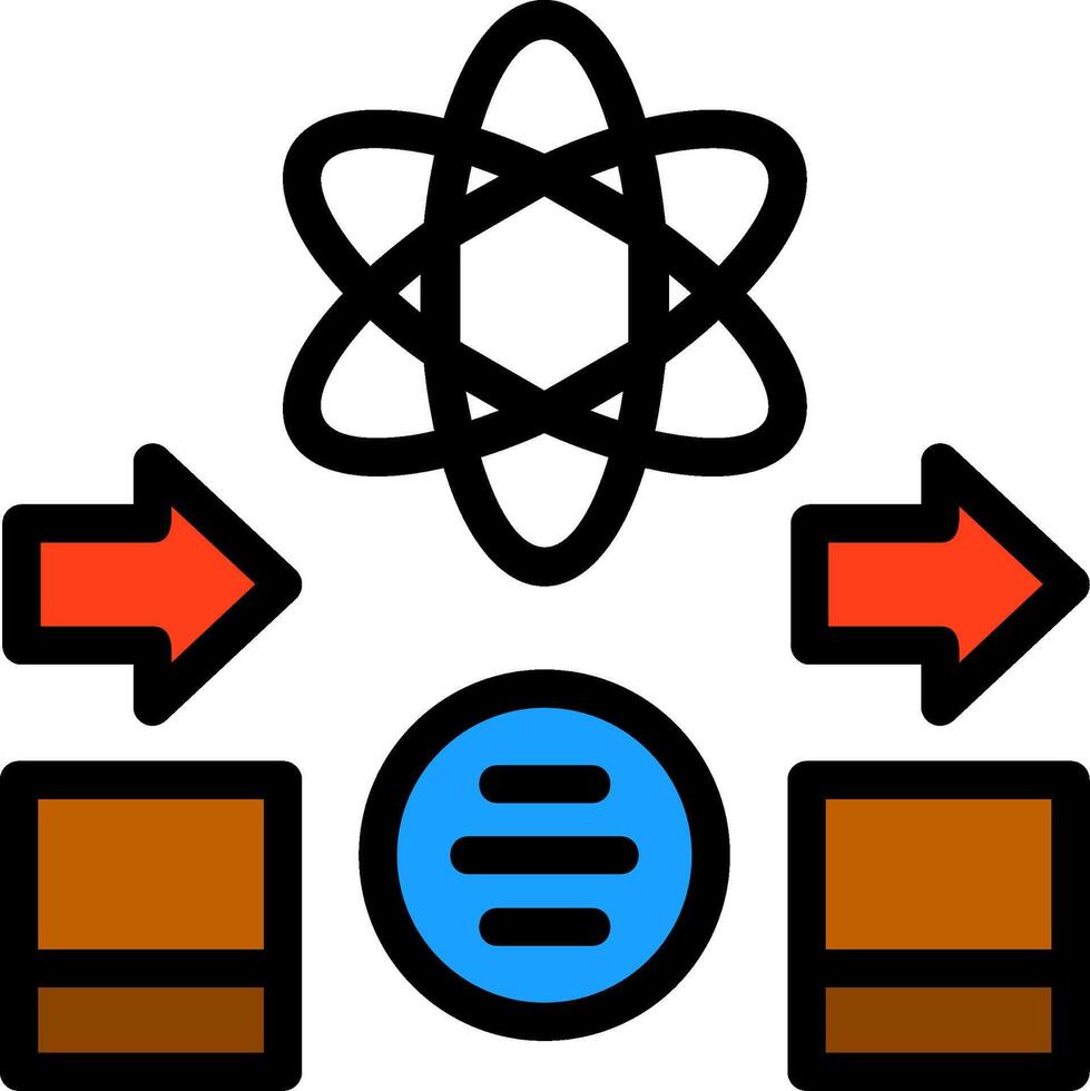 quantum termodinâmica linha preenchidas ícone vetor