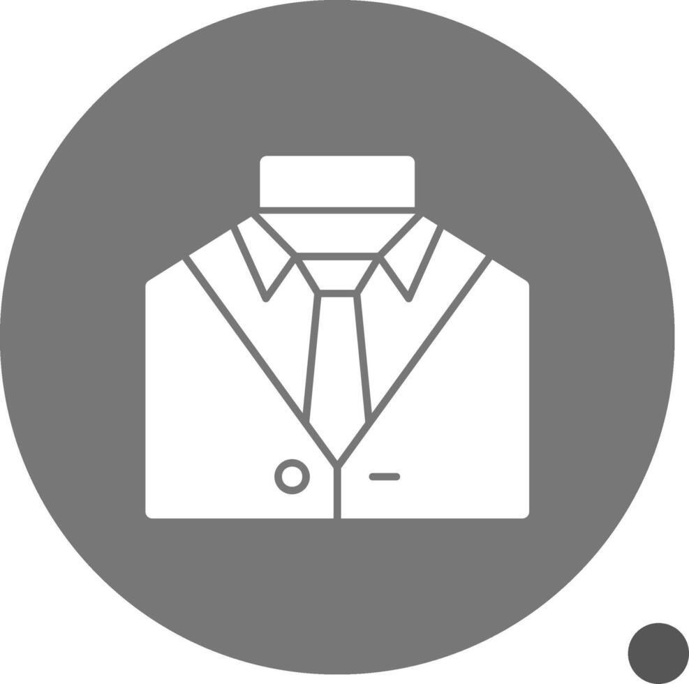 terno e gravata representando profissional vestuário glifo sombra ícone vetor
