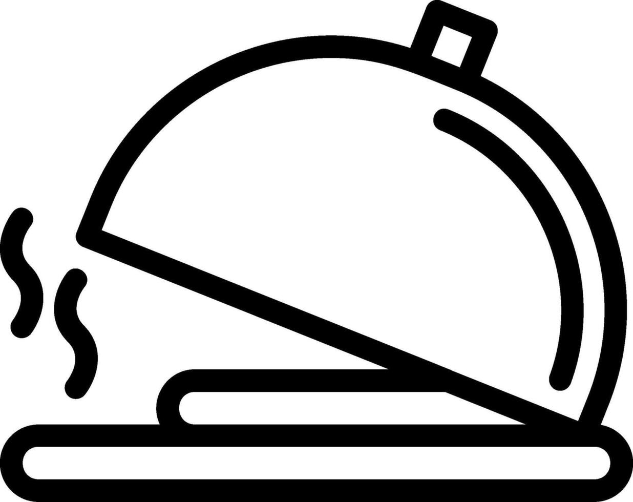 ícone de linha de prato vetor