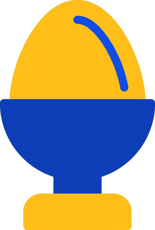 eggcup plano dois cor ícone vetor