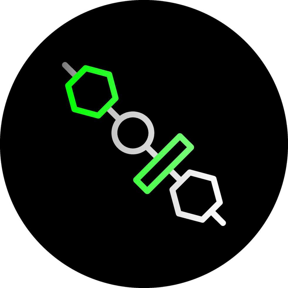 espeto dual gradiente círculo ícone vetor