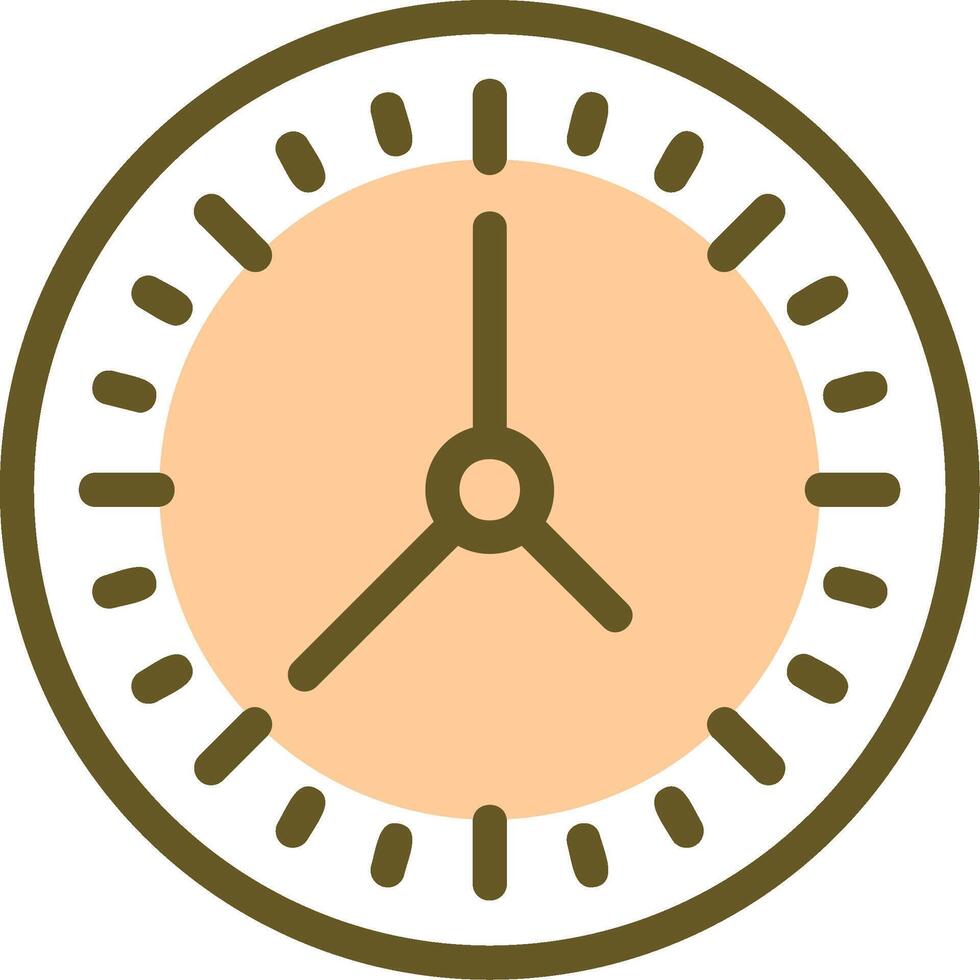relógio linear círculo ícone vetor