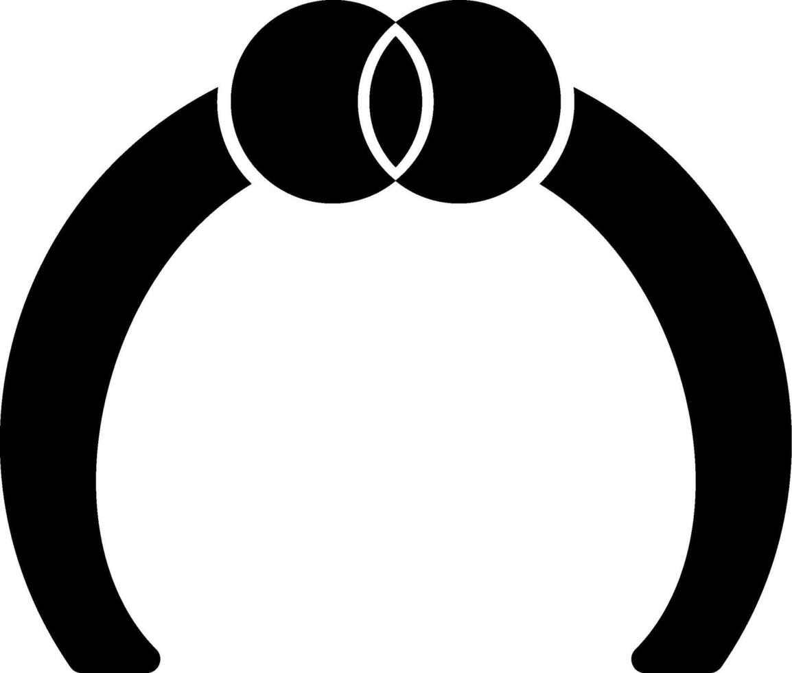 ícone de glifo de faixa de cabeça vetor