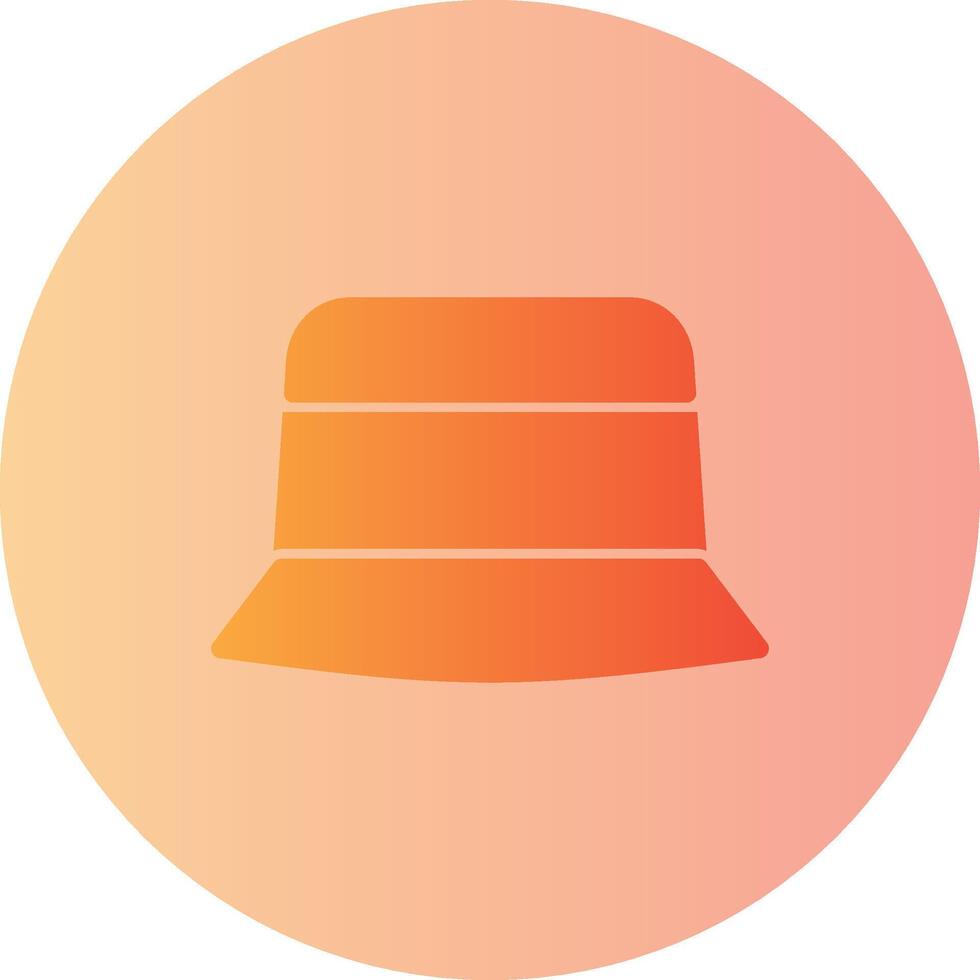 balde chapéu gradiente círculo ícone vetor