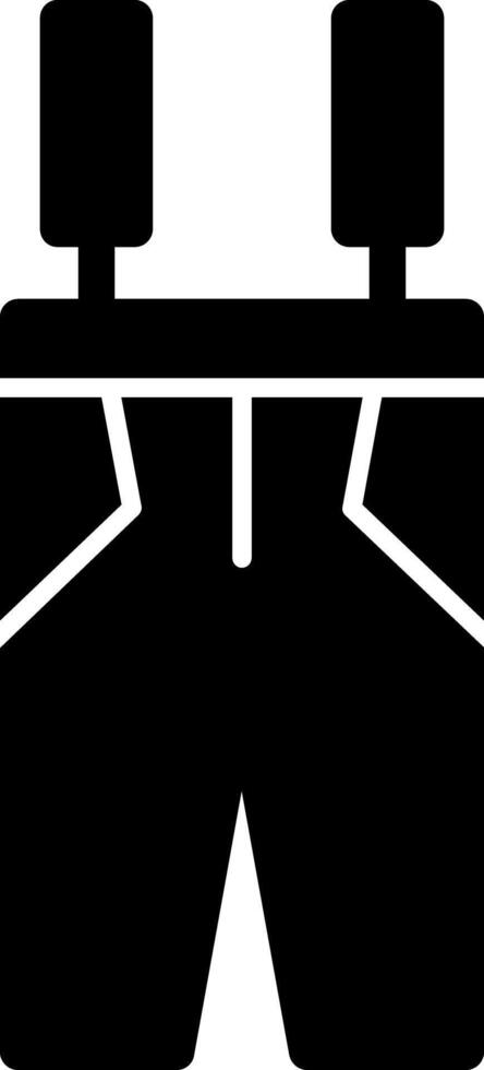 ícone de glifo de suspensórios vetor
