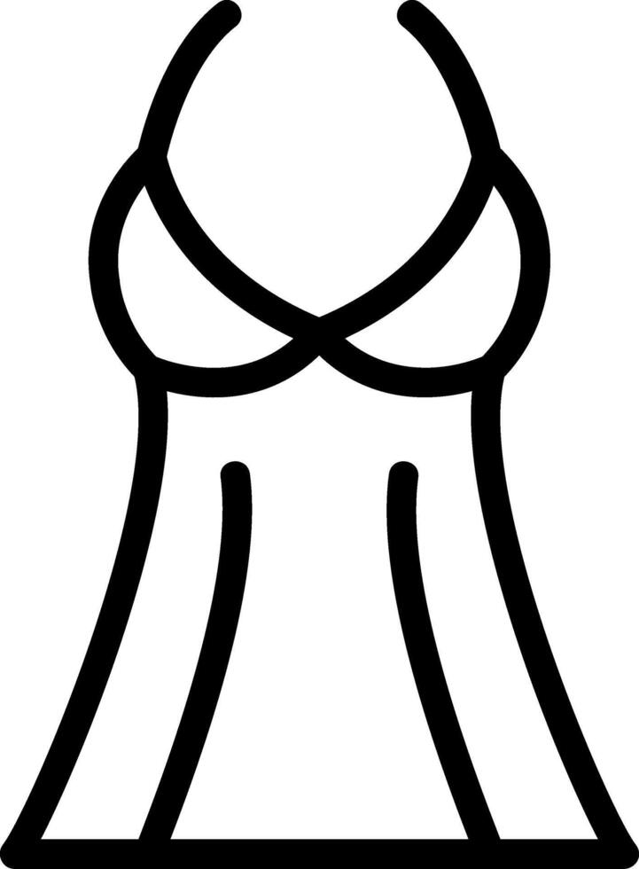lingerie linha ícone vetor