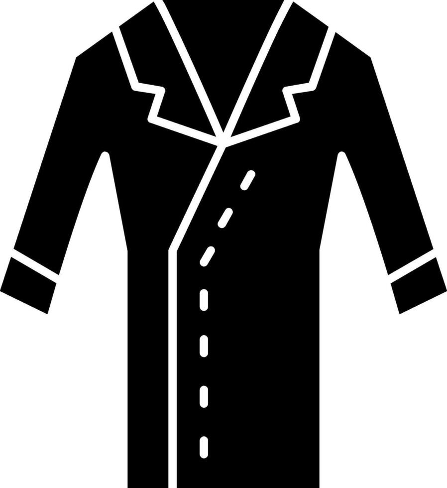 trincheira casaco glifo ícone vetor