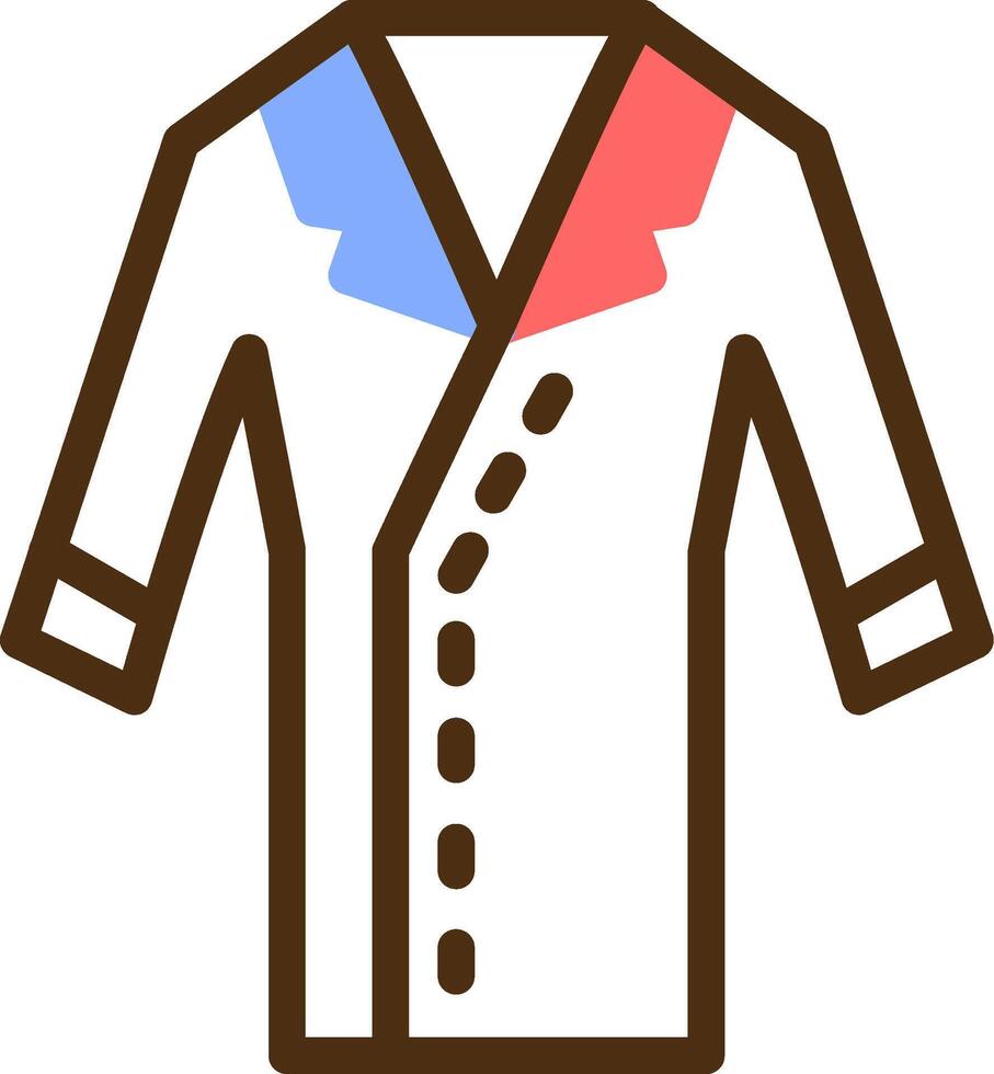 trincheira casaco cor preenchidas ícone vetor