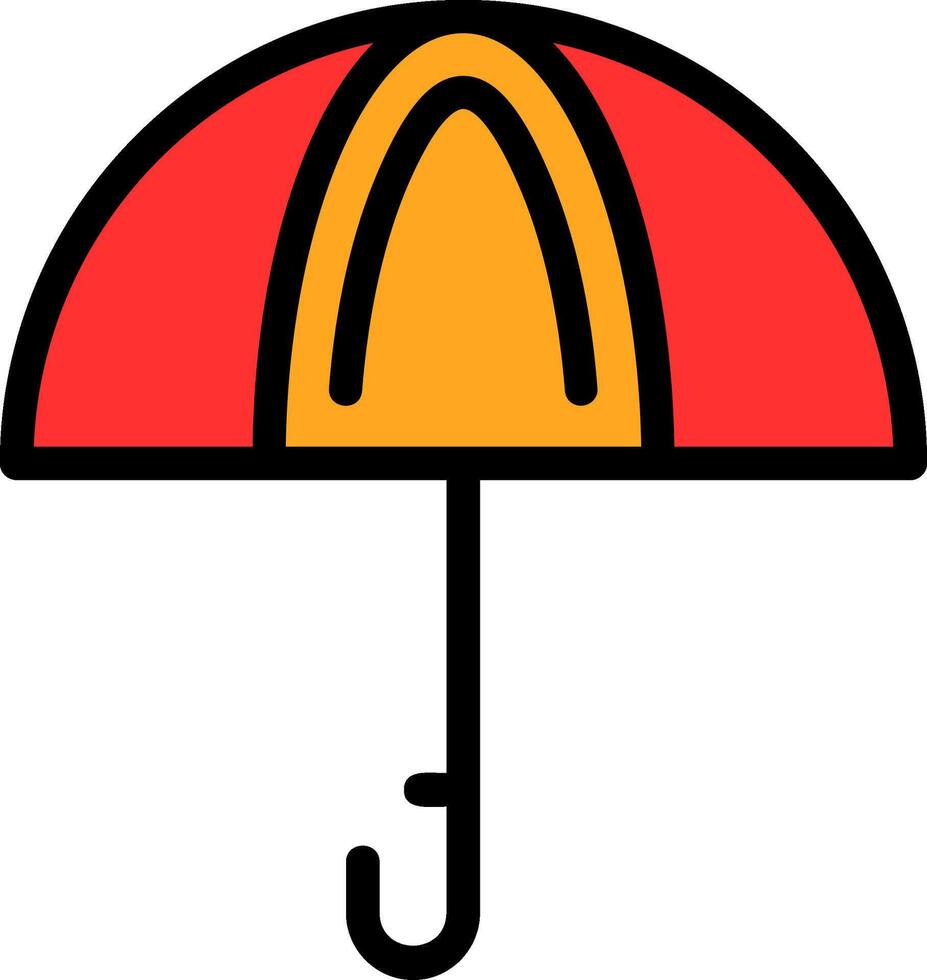 guarda-chuva linha preenchidas ícone vetor