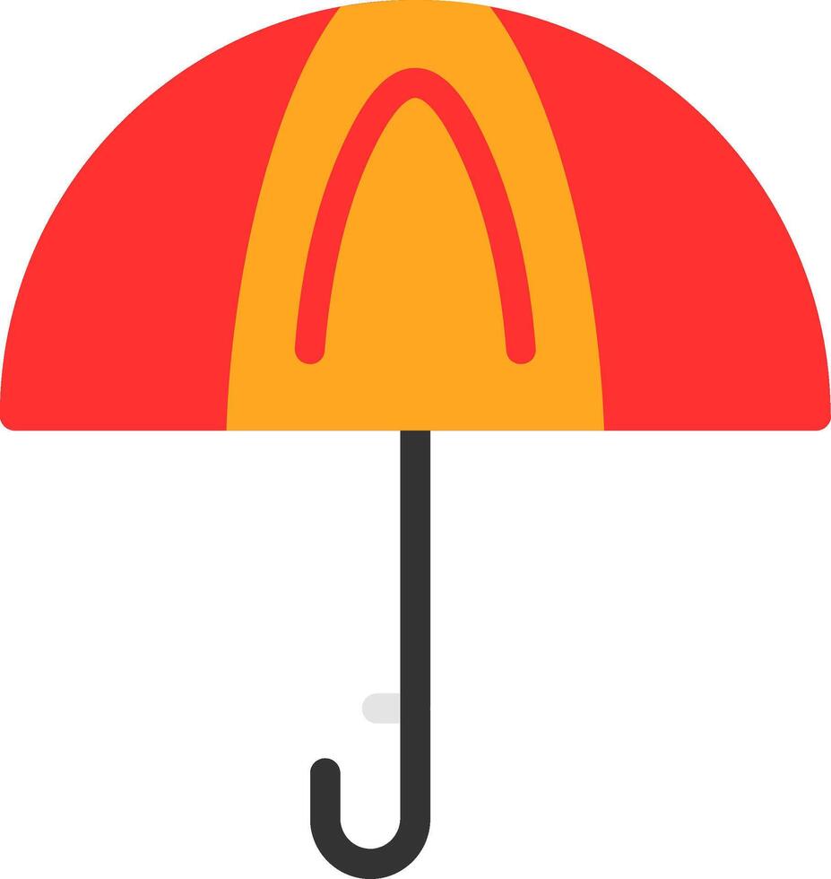 ícone plano de guarda-chuva vetor