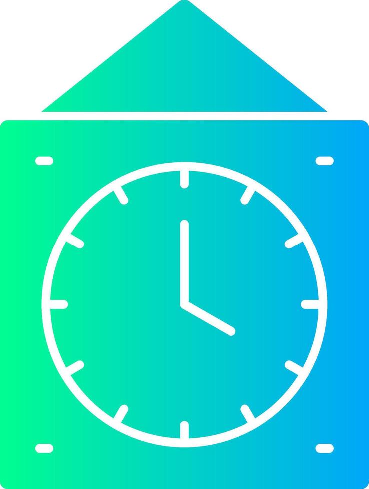 parede relógio sólido multi gradiente ícone vetor