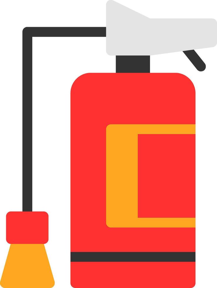 ícone plano de extintor de incêndio vetor