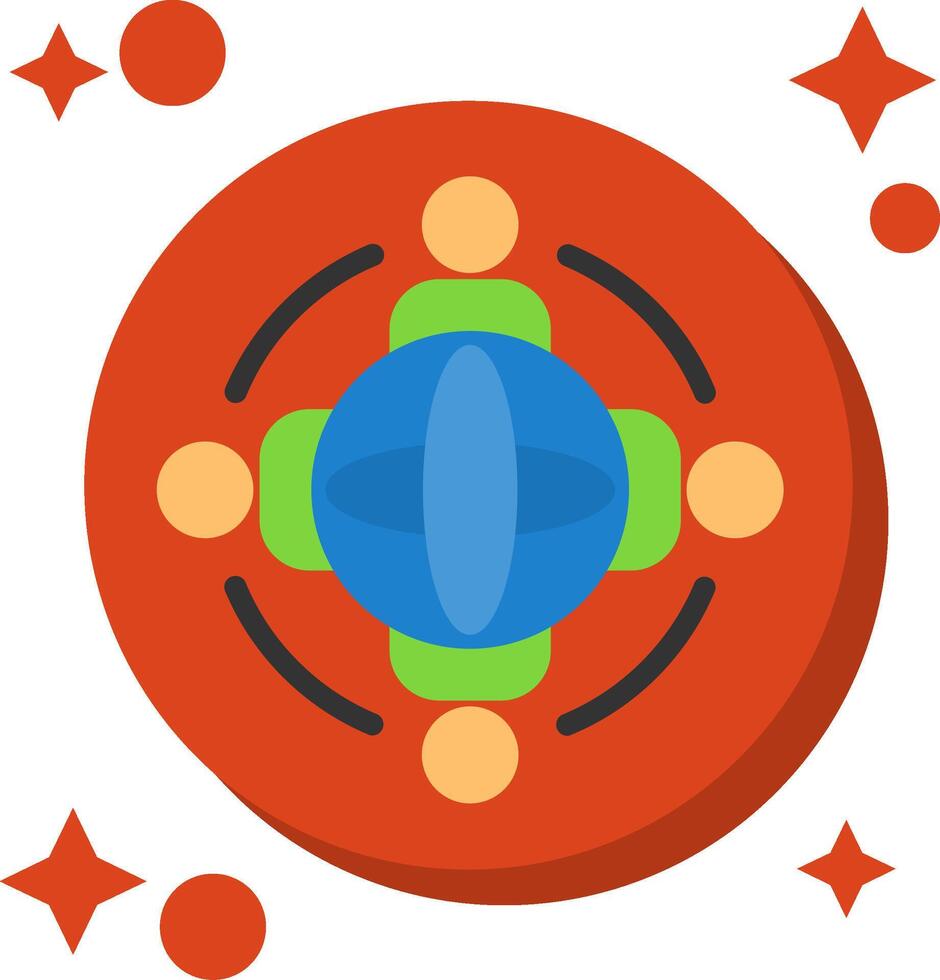 globo com pessoas simbolizando global oportunidades atado cor ícone vetor