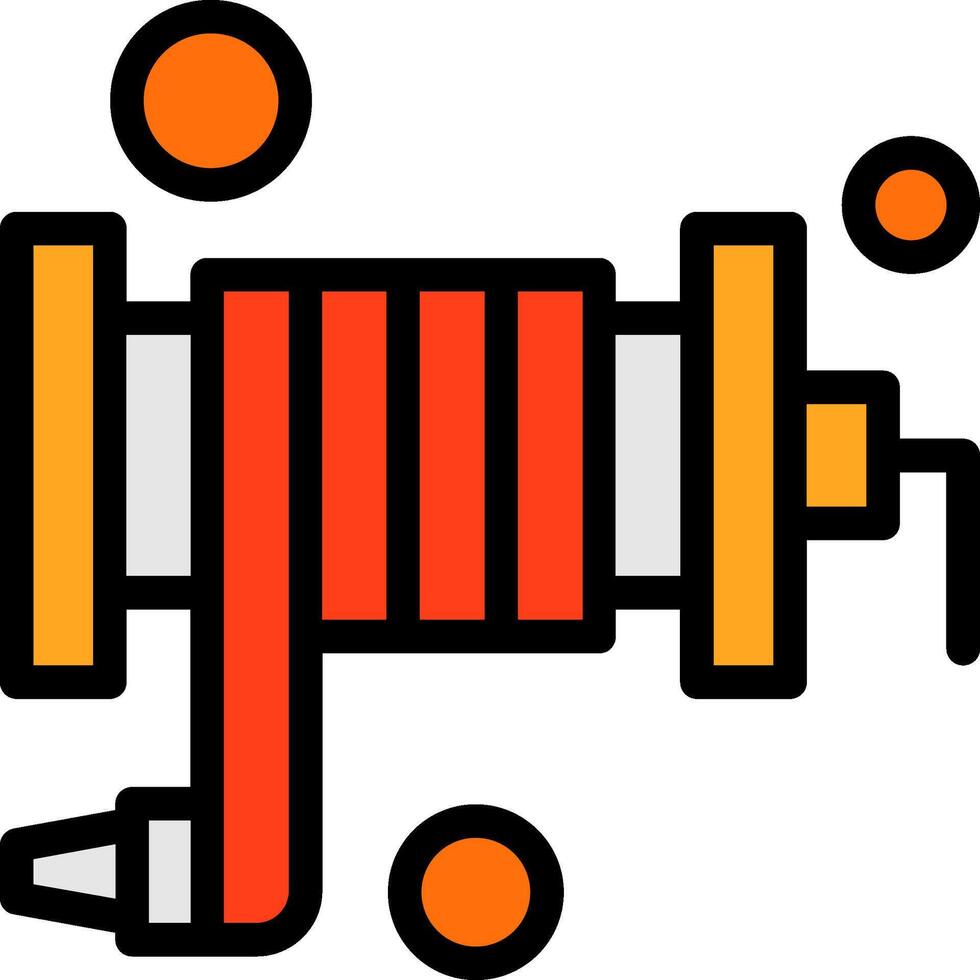 fogo mangueira linha preenchidas ícone vetor