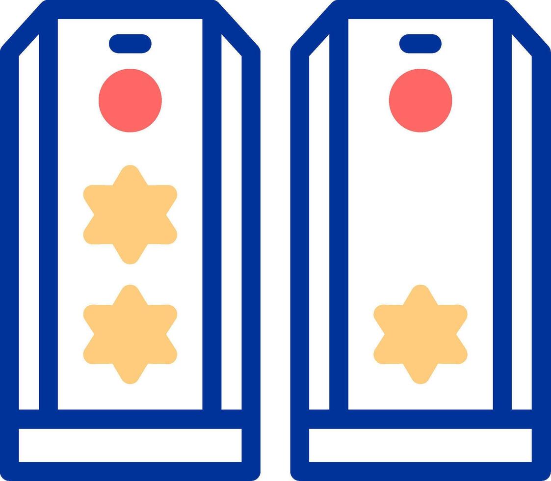 bombeiro classificação insígnia cor preenchidas ícone vetor