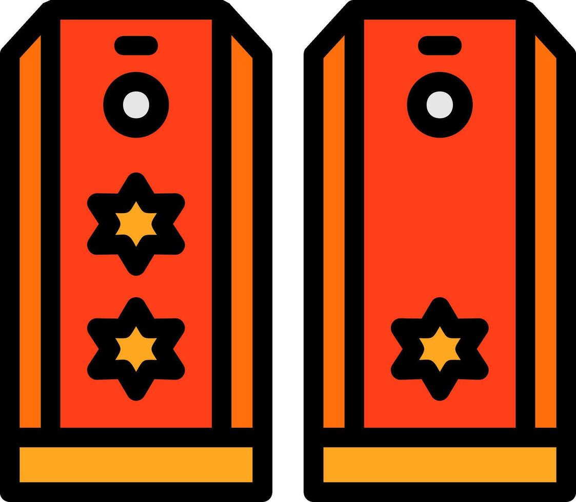 bombeiro classificação insígnia linha preenchidas ícone vetor