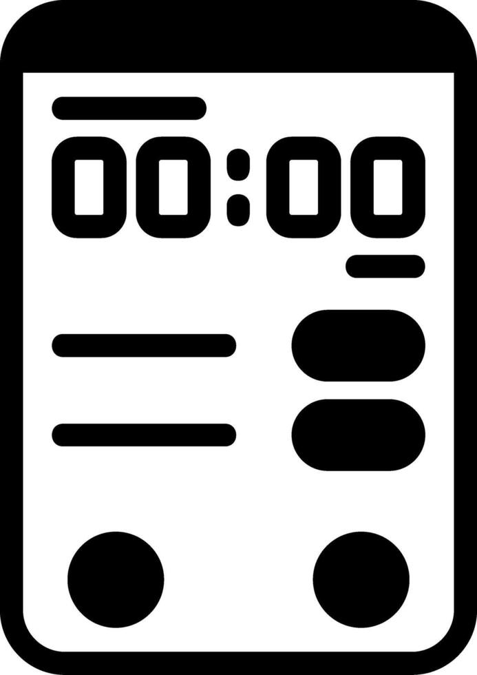 ícone de glifo de relógio vetor