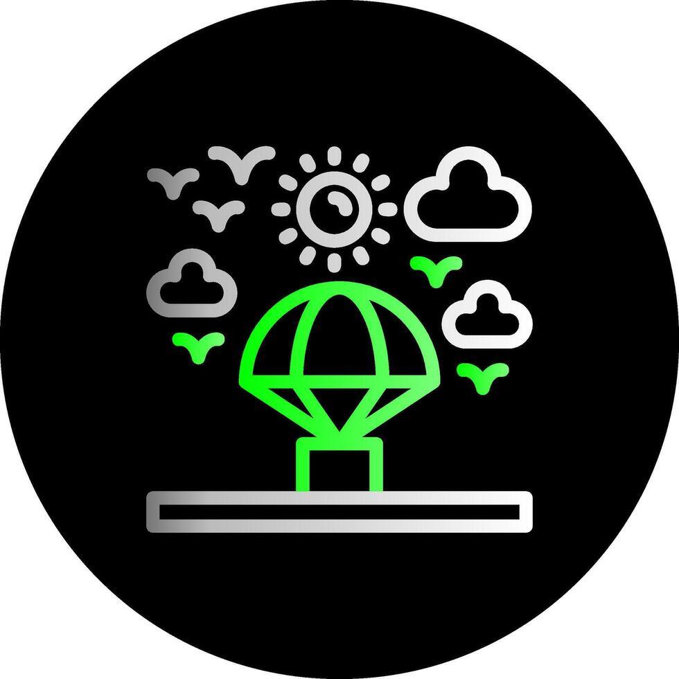 pára-quedismo dual gradiente círculo ícone vetor