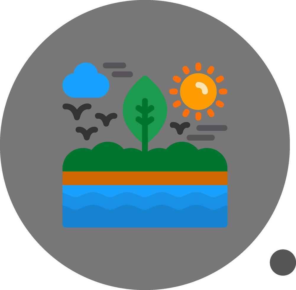 solo conservação plano sombra ícone vetor