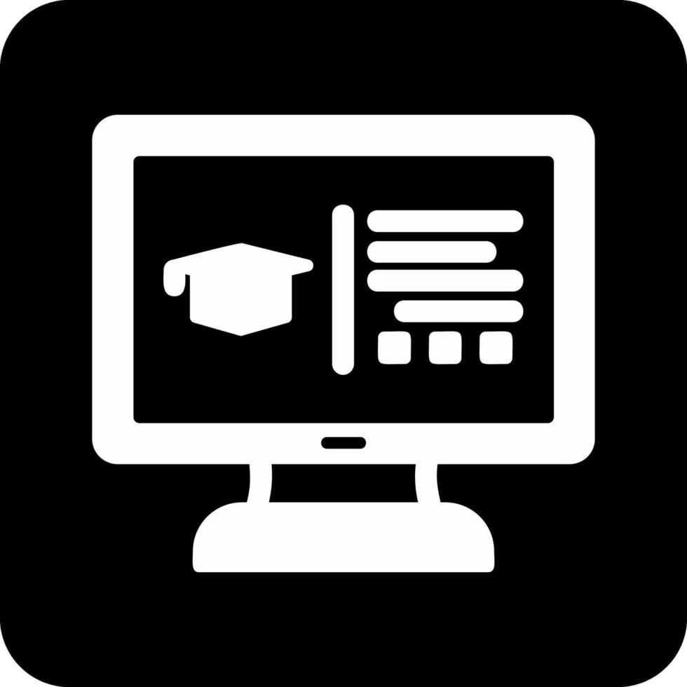 ícone de vetor de educação online