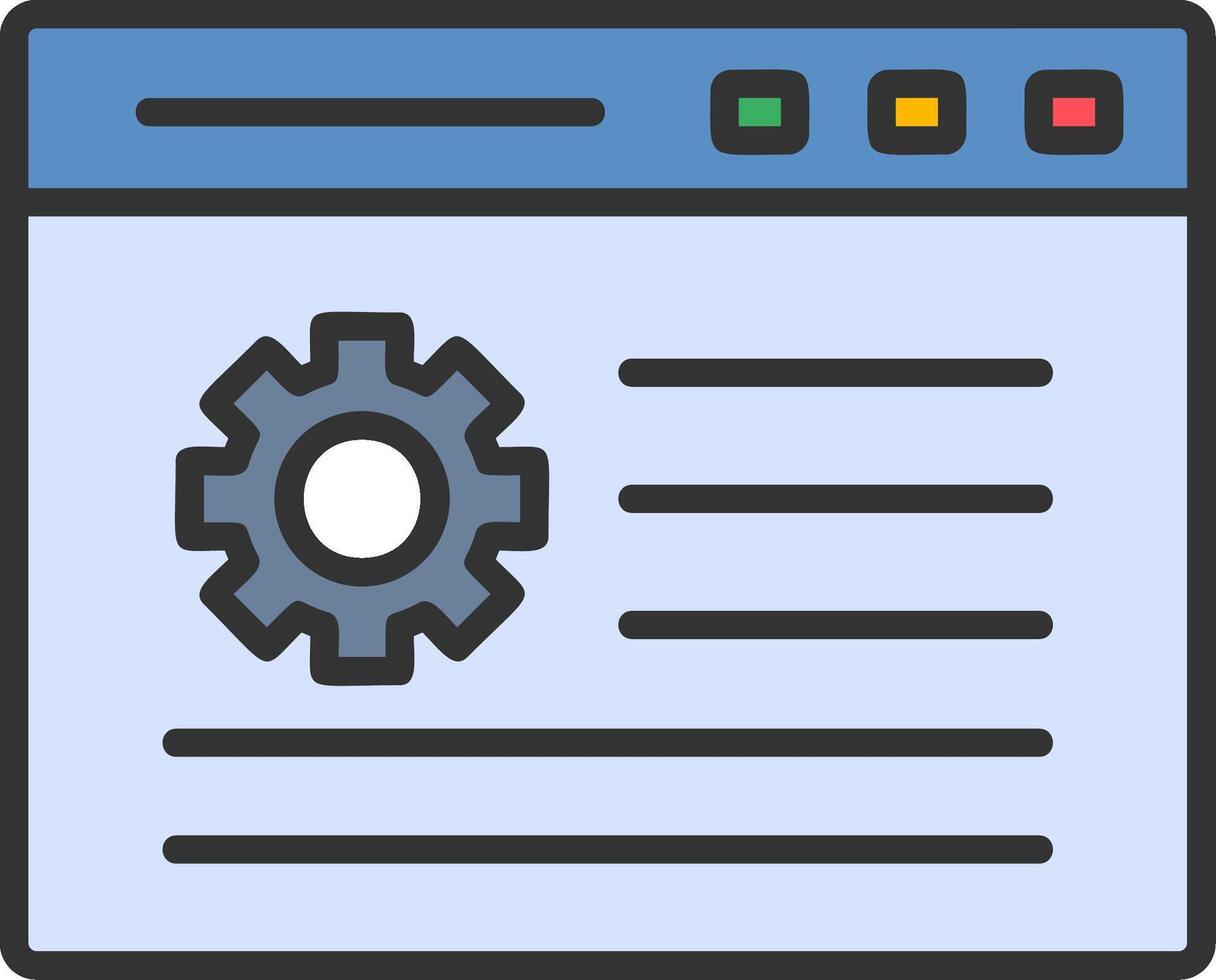 página da web configuração vetor ícone