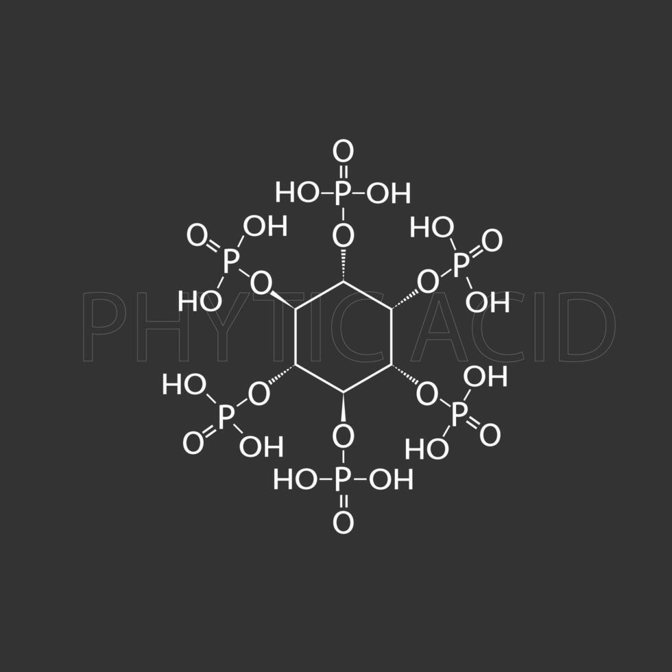 fítico ácido molecular esquelético químico Fórmula vetor