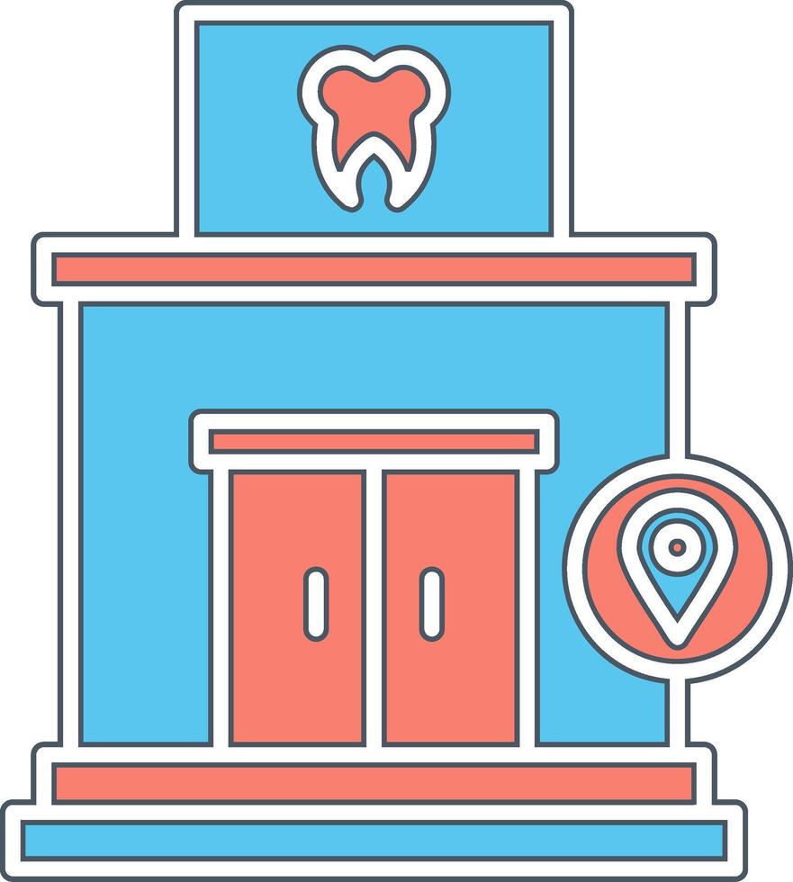 clínica localização vetor ícone