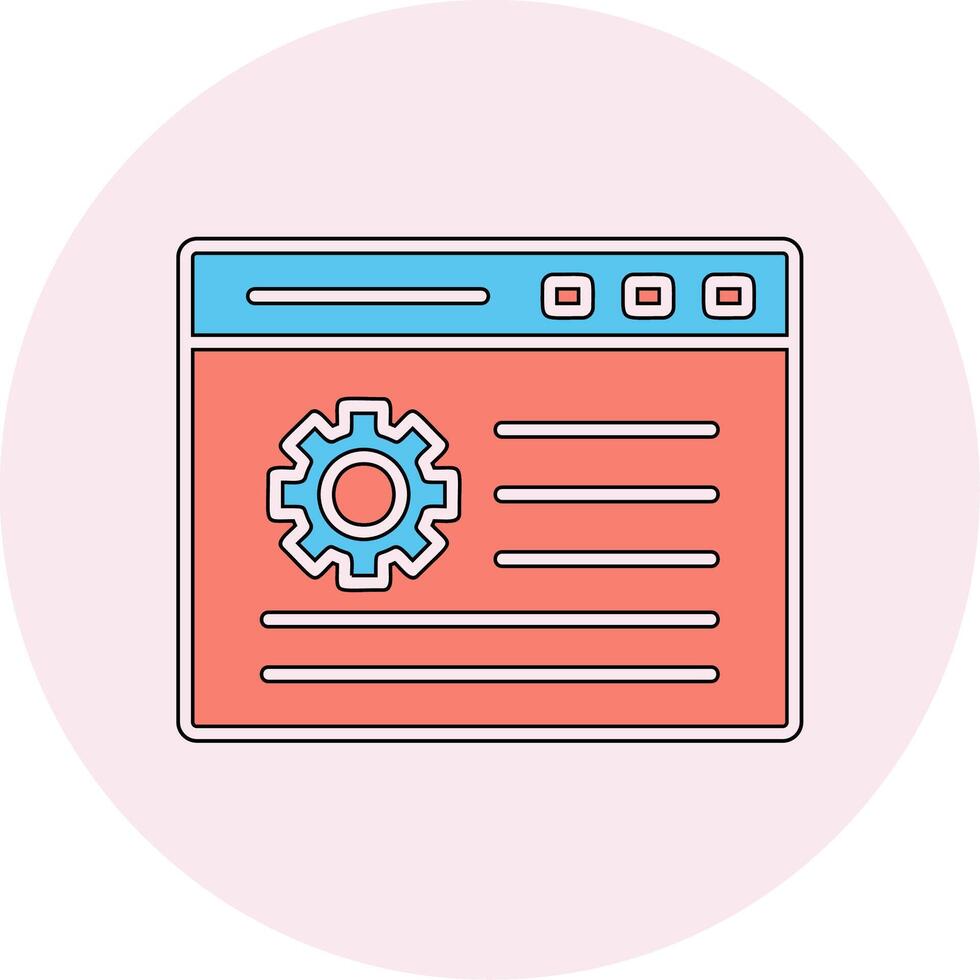 página da web configuração vetor ícone