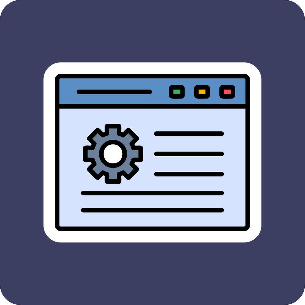página da web configuração vetor ícone