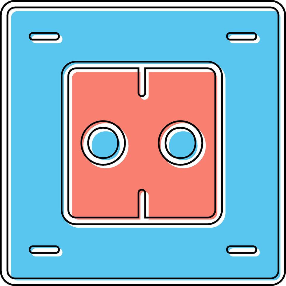 ícone de vetor de tomada elétrica