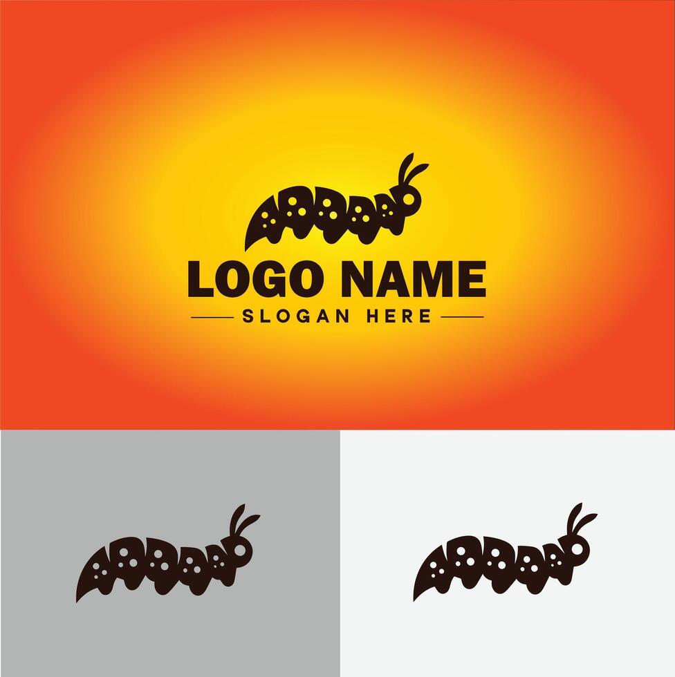 lagarta logotipo vetor arte ícone gráficos para o negócio marca ícone lagarta logotipo modelo