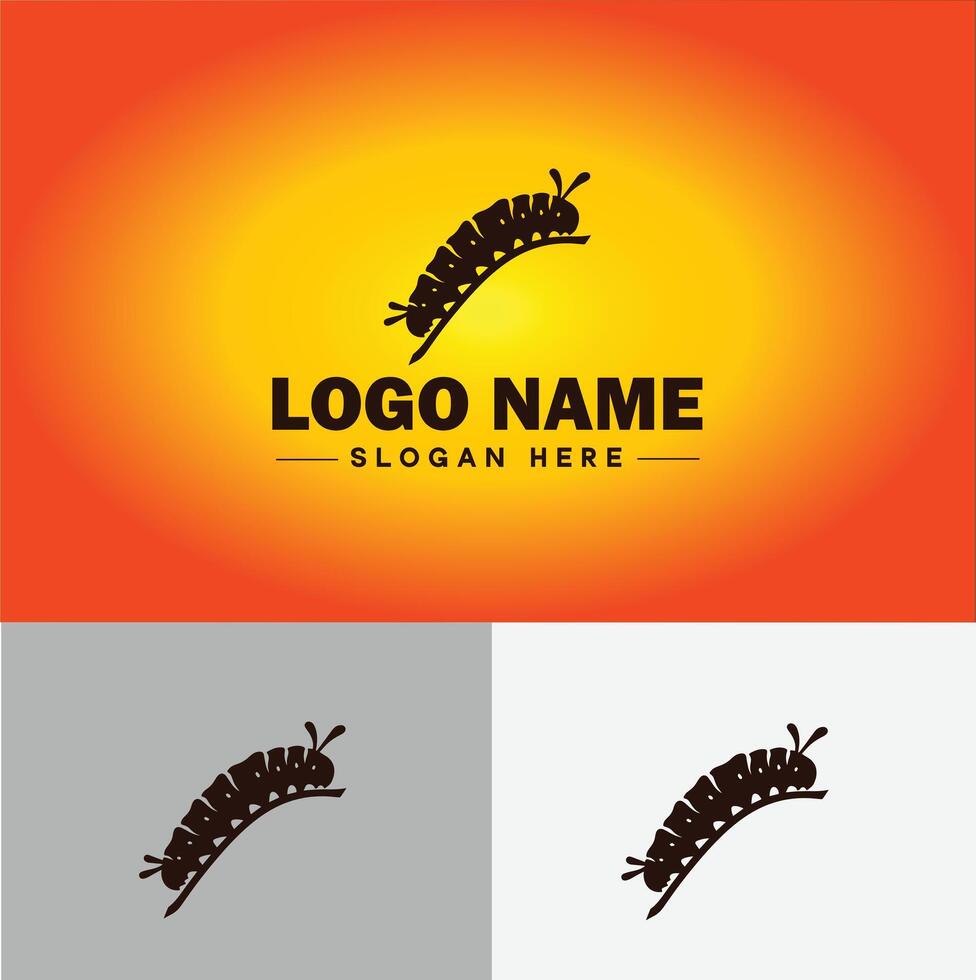 lagarta logotipo vetor arte ícone gráficos para o negócio marca ícone lagarta logotipo modelo