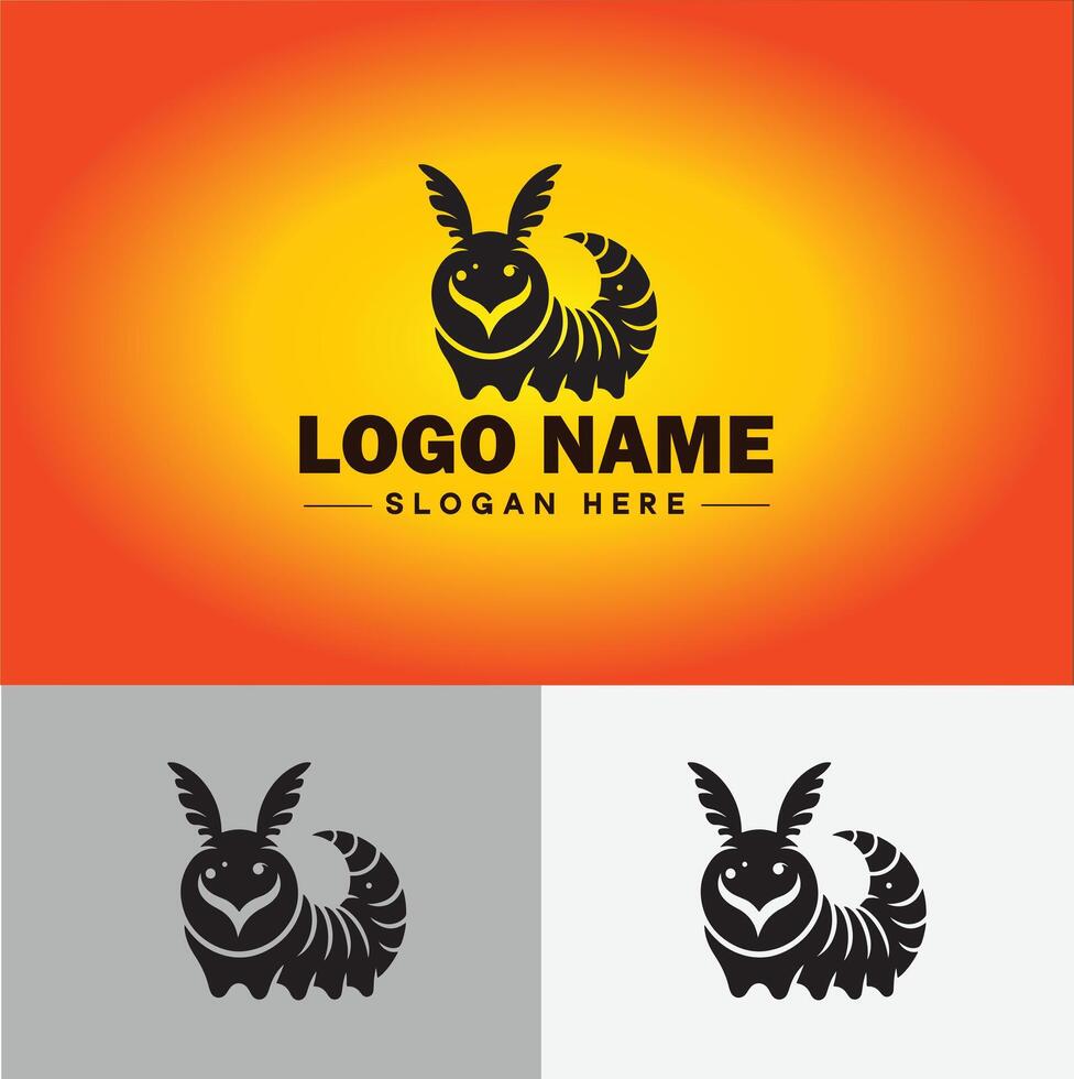 lagarta logotipo vetor arte ícone gráficos para o negócio marca ícone lagarta logotipo modelo