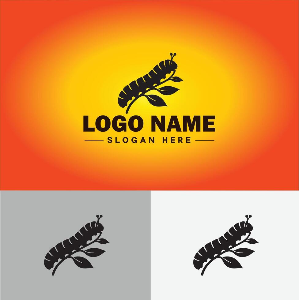 lagarta logotipo vetor arte ícone gráficos para o negócio marca ícone lagarta logotipo modelo