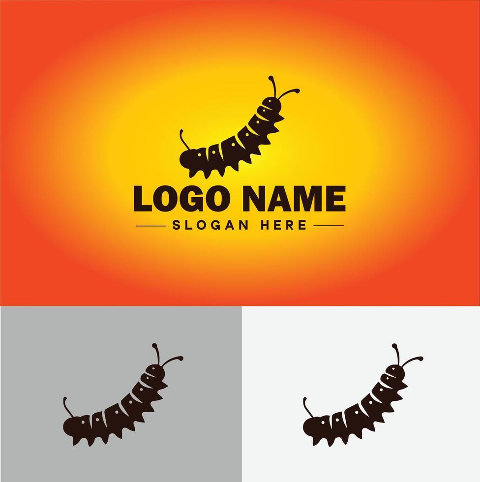 lagarta logotipo vetor arte ícone gráficos para o negócio marca ícone lagarta logotipo modelo