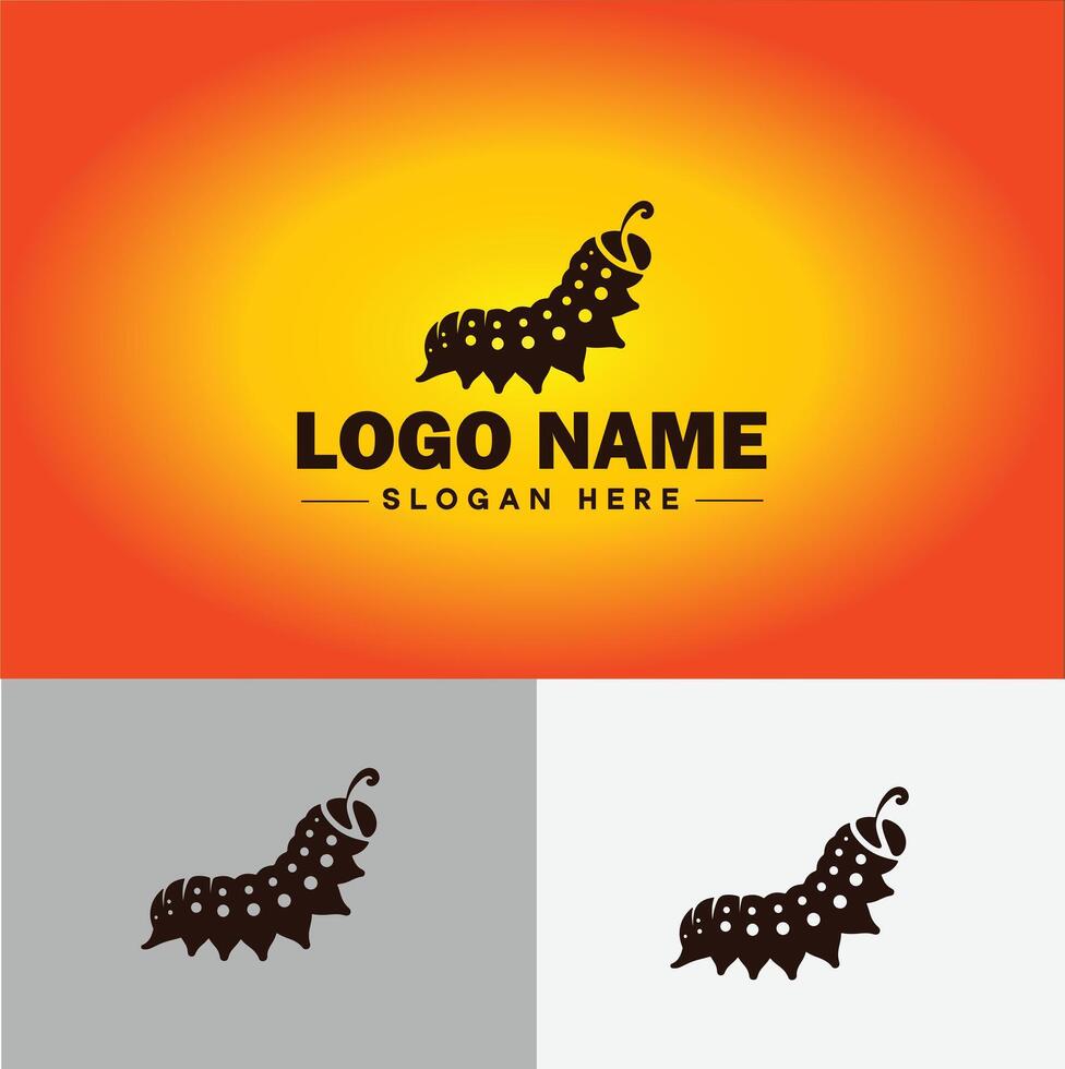 lagarta logotipo vetor arte ícone gráficos para o negócio marca ícone lagarta logotipo modelo