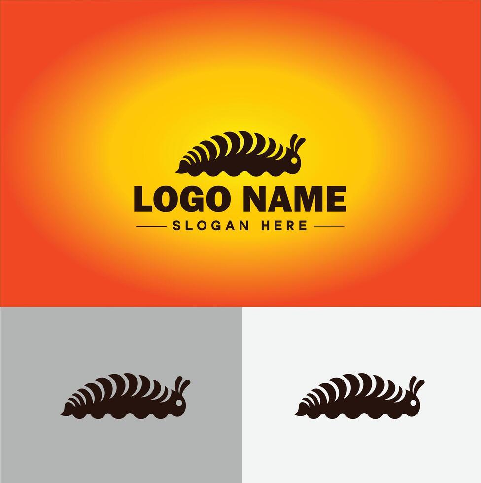 lagarta logotipo vetor arte ícone gráficos para o negócio marca ícone lagarta logotipo modelo