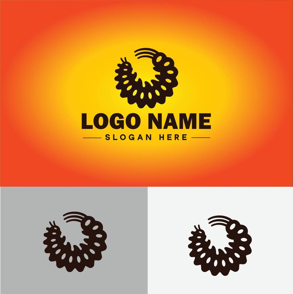 lagarta logotipo vetor arte ícone gráficos para o negócio marca ícone lagarta logotipo modelo