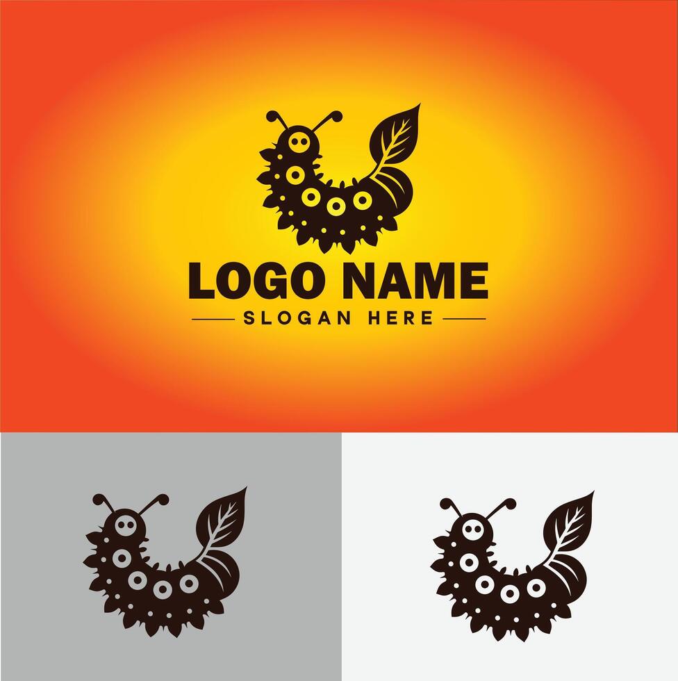 lagarta logotipo vetor arte ícone gráficos para o negócio marca ícone lagarta logotipo modelo