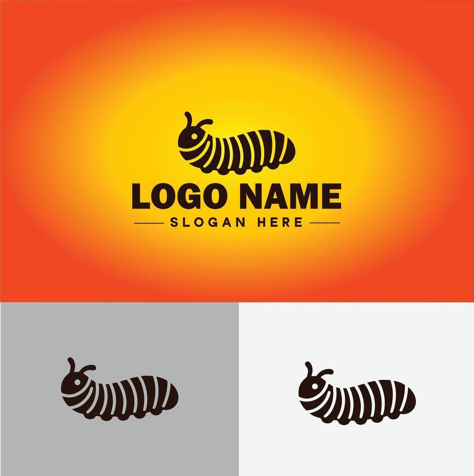 lagarta logotipo vetor arte ícone gráficos para o negócio marca ícone lagarta logotipo modelo