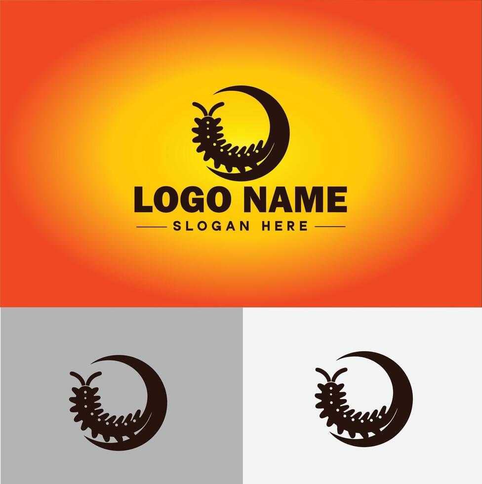 lagarta logotipo vetor arte ícone gráficos para o negócio marca ícone lagarta logotipo modelo