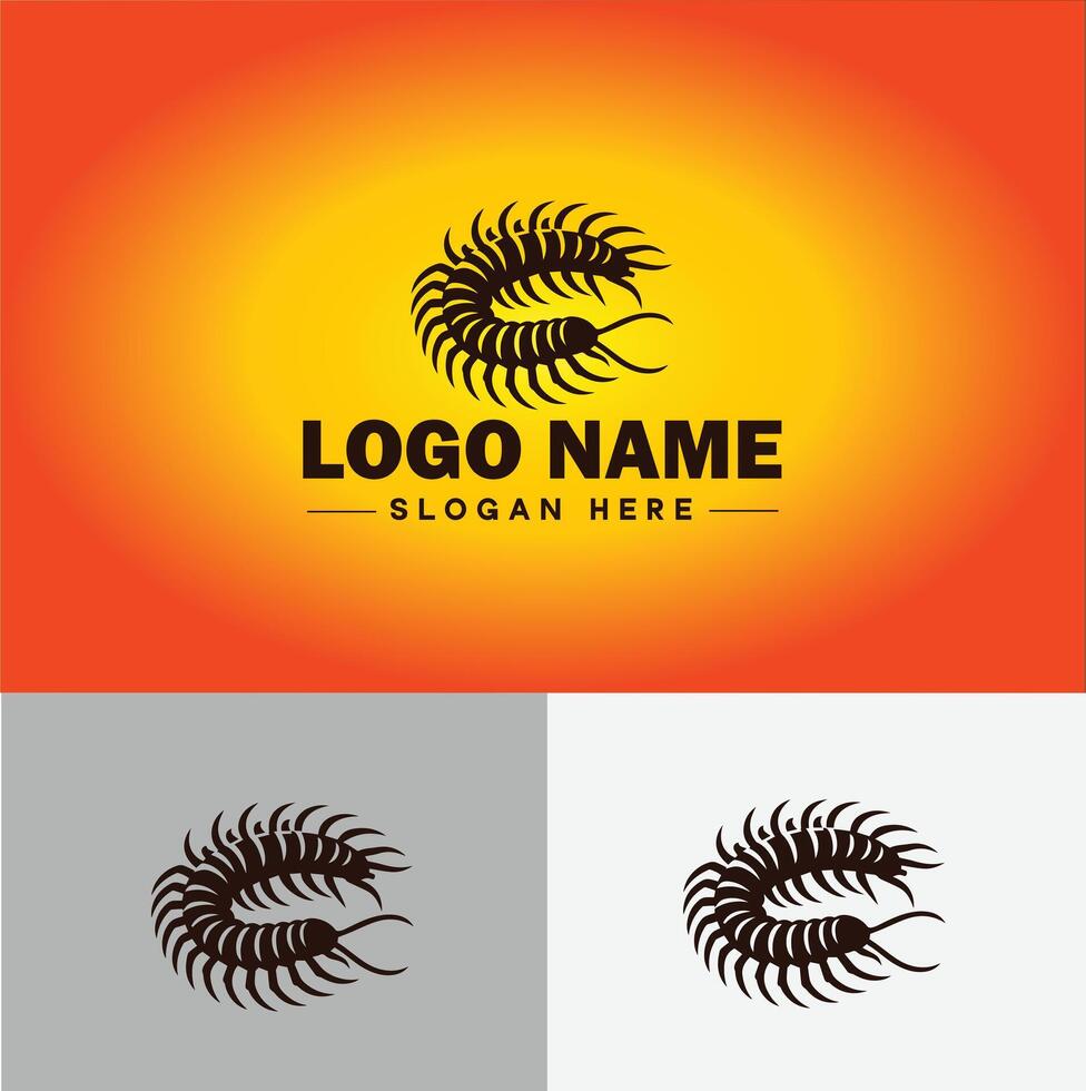 centopéia logotipo vetor arte ícone gráficos para o negócio marca ícone centopéia logotipo modelo