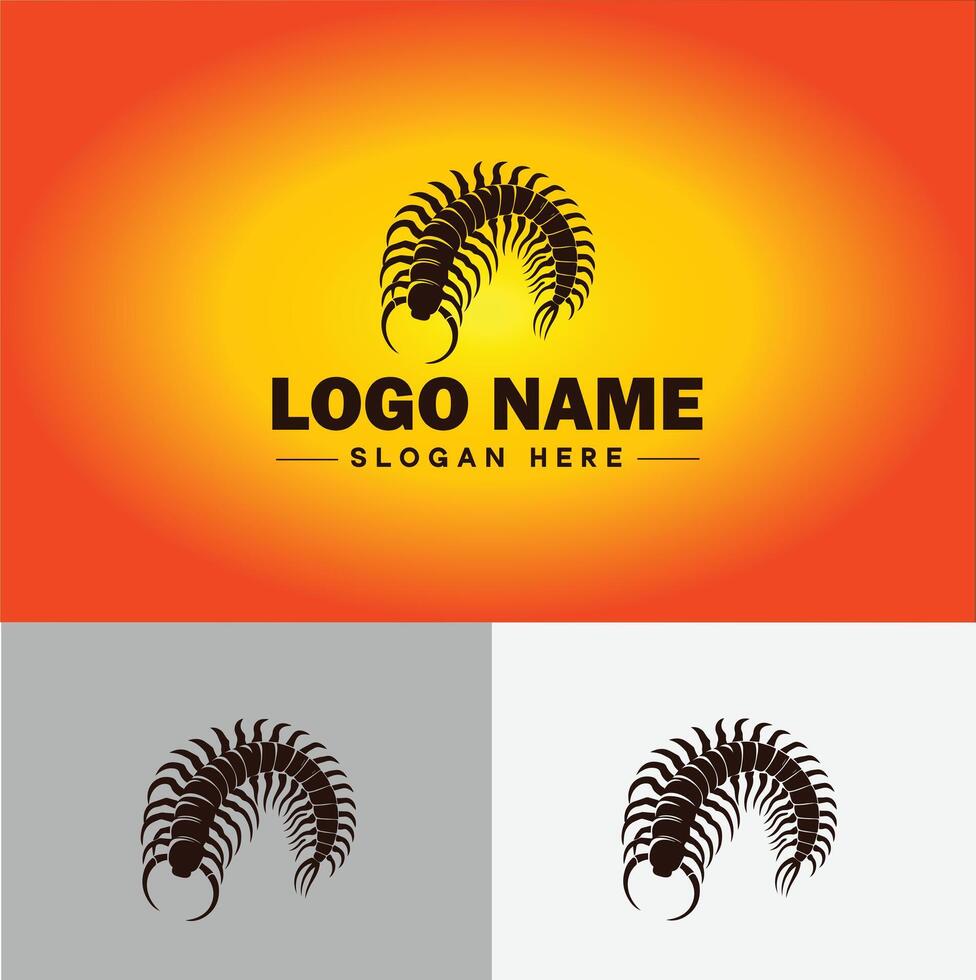 centopéia logotipo vetor arte ícone gráficos para o negócio marca ícone centopéia logotipo modelo