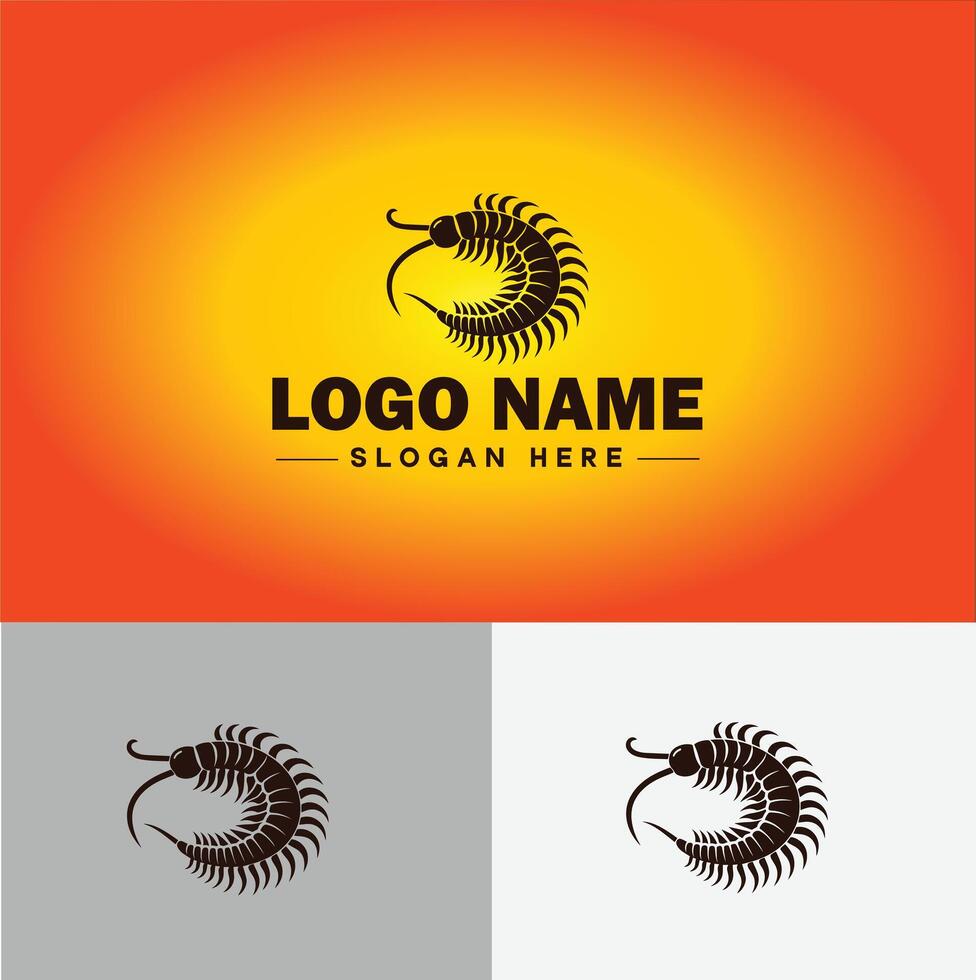 centopéia logotipo vetor arte ícone gráficos para o negócio marca ícone centopéia logotipo modelo